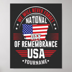We Will Never Forget National Day of Remembrance Poster