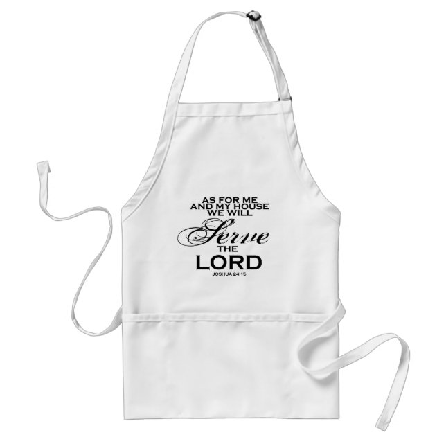 We Will Serve The Lord Standard Apron (Front)