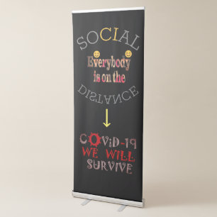 We Will Survive COVID-19: A Message of Resilience Retractable Banner