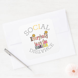 We Will Survive COVID-19: A Message of Resilience  Square Sticker