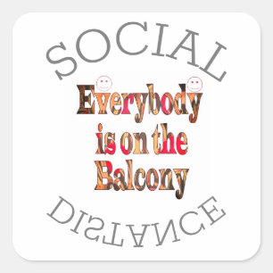 We Will Survive COVID-19: A Message of Resilience  Square Sticker