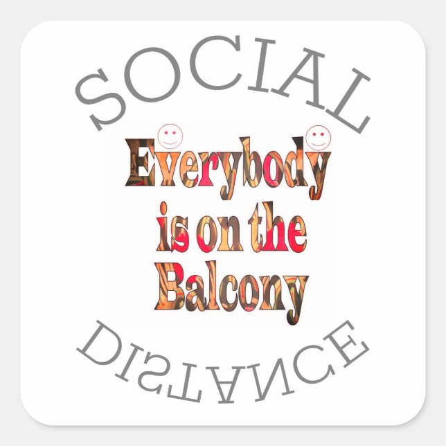 We Will Survive COVID-19: A Message of Resilience  Square Sticker (Front)