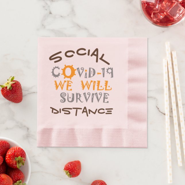 We Will Survive COVID-19 –  Strength & Resilience Napkin (Insitu)