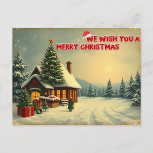 We wish a merry christmas - O12 Invitation Postcard