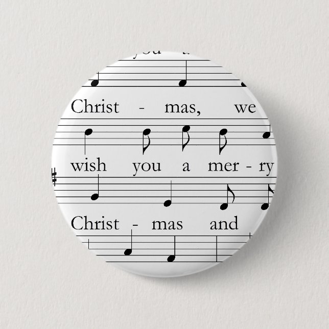 We wish you-01 6 cm round badge (Front)