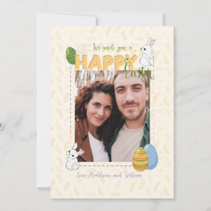 We wish you a Happy Easter Photo Family Holiday Card