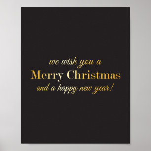 We wish you a Merry Christmas and Happy New Year Poster