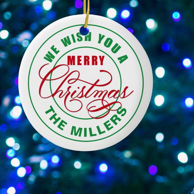 We Wish You A Merry Christmas Ceramic Tree Decoration (Creator Uploaded)