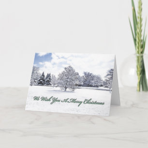 WE WISH YOU A MERRY CHRISTMAS/CUSTOMIZABLE CHRISTM HOLIDAY CARD