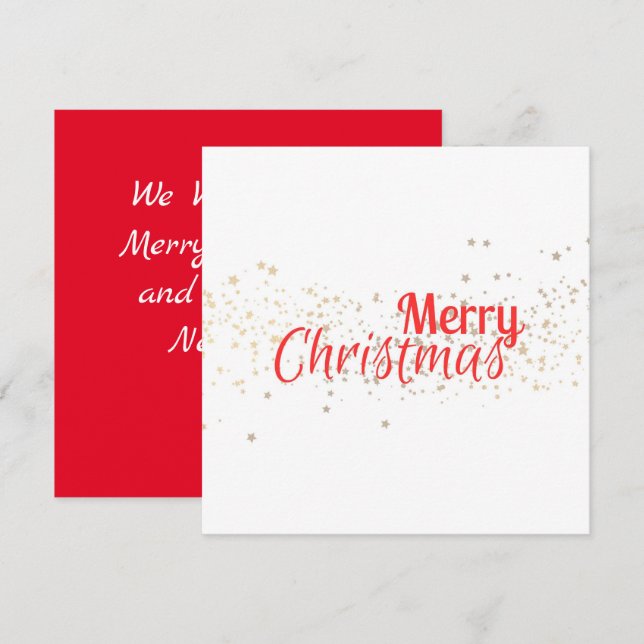 We Wish You a Merry Christmas Folded Holiday Card (Front/Back)