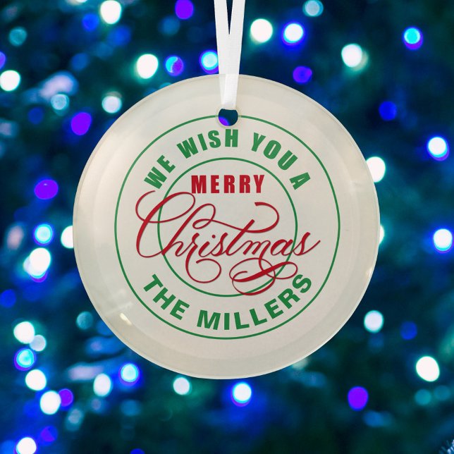 We Wish You A Merry Christmas Glass Tree Decoration (Creator Uploaded)