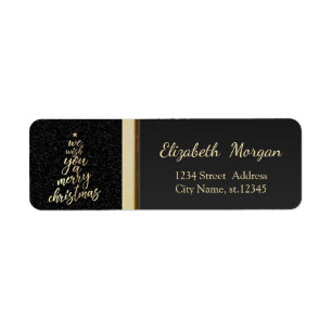 We Wish You A Merry Christmas Gold Tree