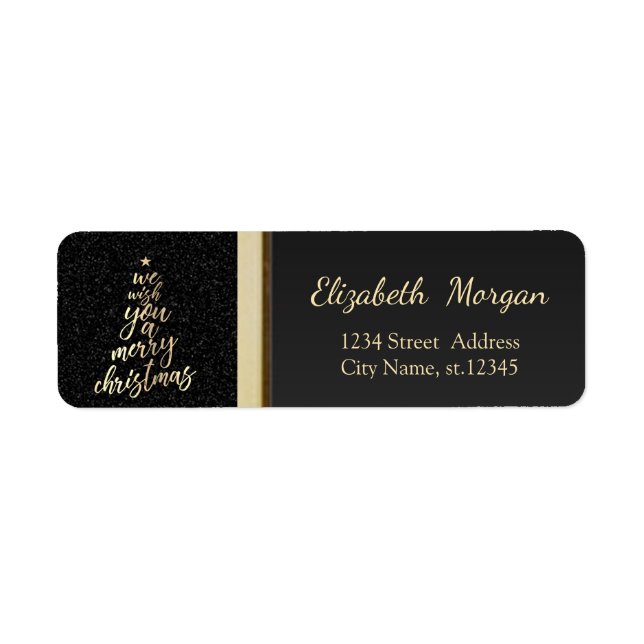 We Wish You A Merry Christmas Gold Tree (Front)