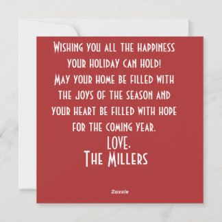 We Wish You A Merry Christmas Holiday Card