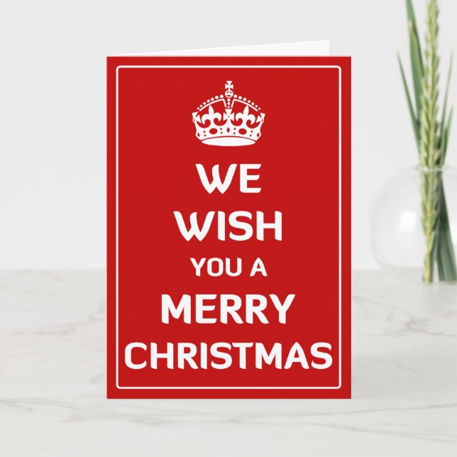 We Wish You A Merry Christmas Holiday Card (Front)
