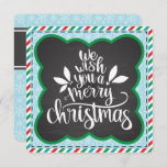 We Wish You a Merry Christmas Holiday Card<br><div class="desc">We Wish You a Merry Christmas Chalkboard Snowflake Holiday Card. This product is fully customisable and the design is also able to be transferred to any other product. Coordinating products available! If you would like assistance on editing this product, send me a message and I would be happy to help....</div>