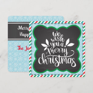 We Wish You a Merry Christmas Holiday Card