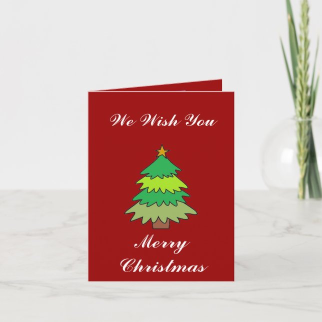 We Wish You A Merry Christmas Holiday Card (Front)