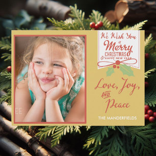 We Wish You a Merry Christmas Holiday Photo Card