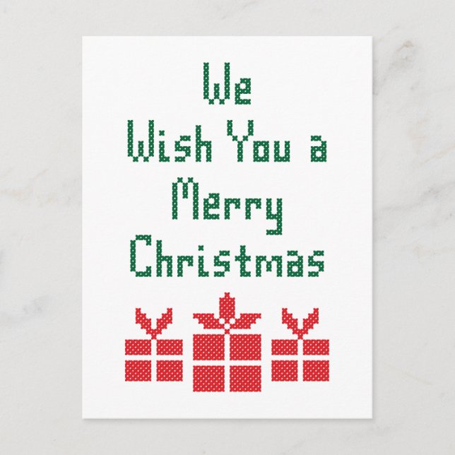 We Wish you a Merry Christmas Holiday Postcard (Front)