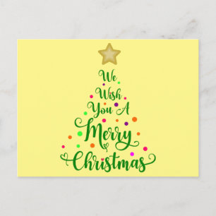 we wish you a merry Christmas Invitation Postcard