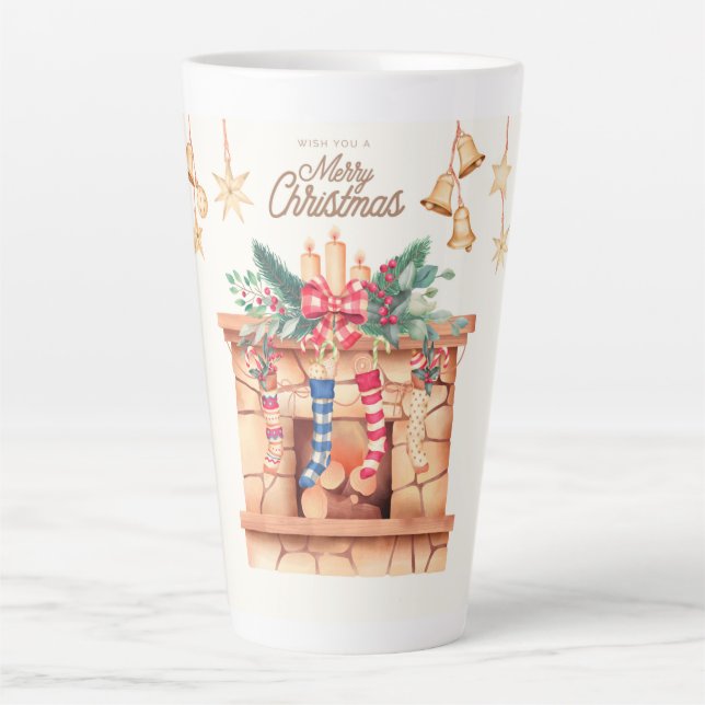 We Wish you a Merry Christmas Latte Mug (Front)