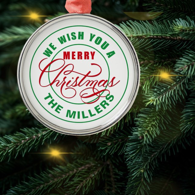 We Wish You A Merry Christmas Metal Tree Decoration (Creator Uploaded)