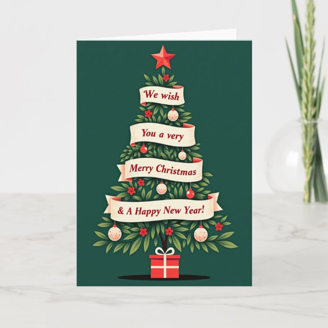 We Wish You a Merry Christmas New Year Card (Front)