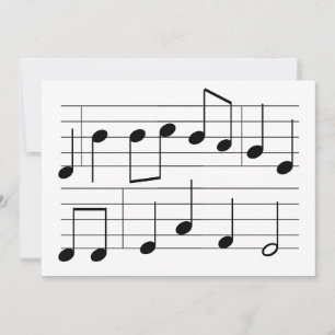We Wish You a Merry Christmas New Year Music Note Holiday Card