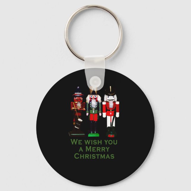 We Wish You a Merry Christmas Nutcrackers Key Ring (Front)