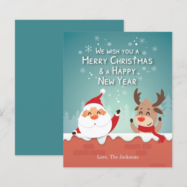 We Wish You A Merry Christmas Personalised Santa (Front/Back)