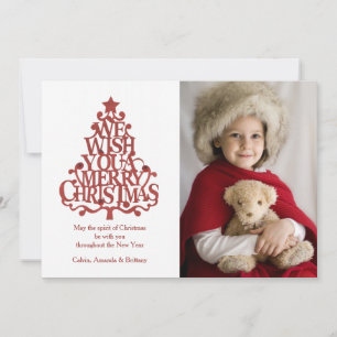We Wish You A Merry Christmas Photo Holiday Card