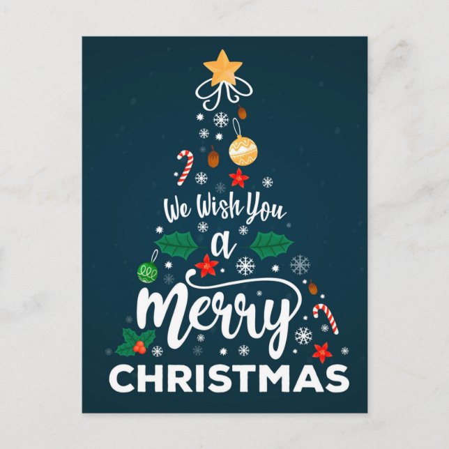 We wish you a Merry Christmas Postcard (Front)