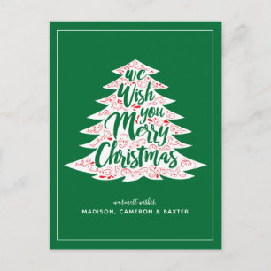 We Wish You A Merry Christmas Postcard