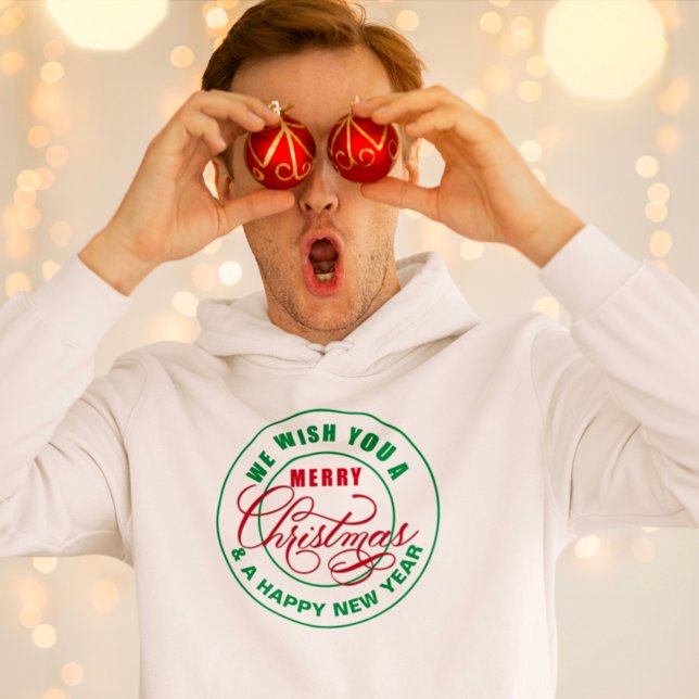 We wish You a Merry Christmas Red and Green Hoodie (Creator Uploaded)