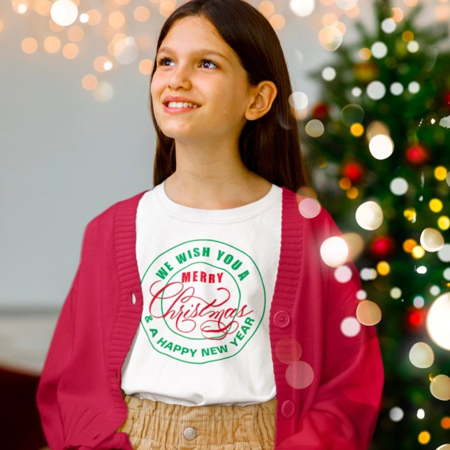 We Wish You a Merry Christmas Red and Green T-Shirt (Creator Uploaded)