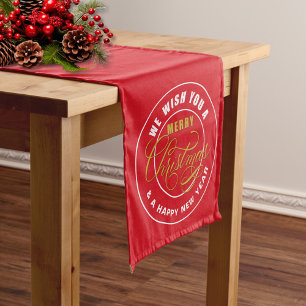 We Wish You a Merry Christmas Red Medium Table Runner