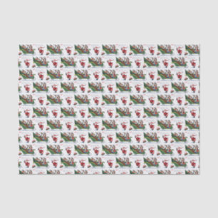 We wish you a Merry Christmas retro vintage Santa  Tissue Paper