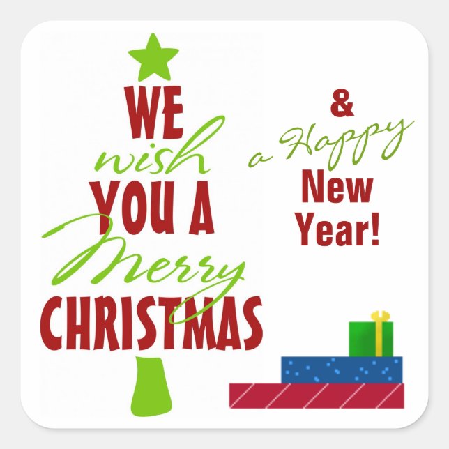 We Wish You a Merry Christmas Stickers (Front)