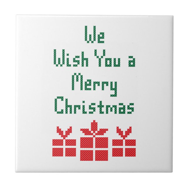 We Wish you a Merry Christmas Tile (Front)