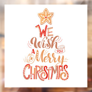 We Wish You a Merry Christmas  Window Cling