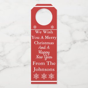 We Wish You A Merry Christmas Wine Bottle Tag