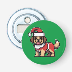 We wish you a merry christmas with cute dog santa bottle opener