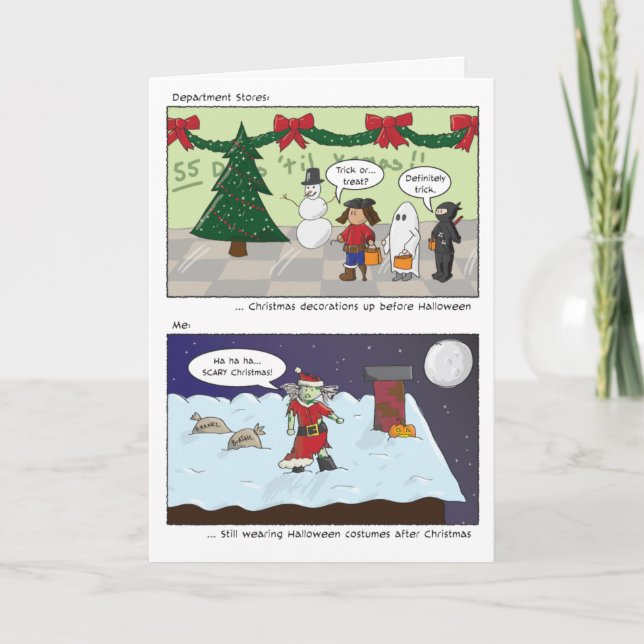 We Wish You a Scary Christmas Holiday Card (Front)