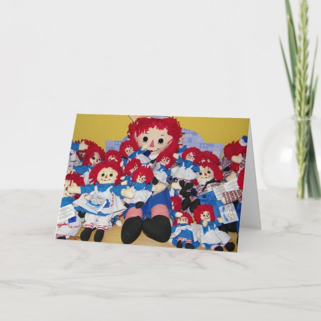 "WE WISH YOU A VERY HAPPY BIRTHDAY" RAGGEDY ANN CARD (Front)