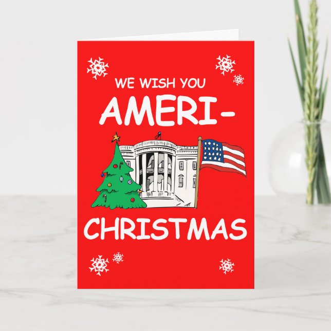 We Wish You Ameri-Christmas and a Happy New Year Holiday Card (Front)