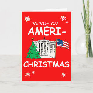 We Wish You Ameri-Christmas and a Happy New Year Holiday Card