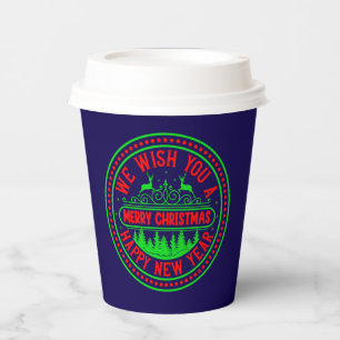 We Wish You Merry Christmas Happy New Year-13395 Paper Cups