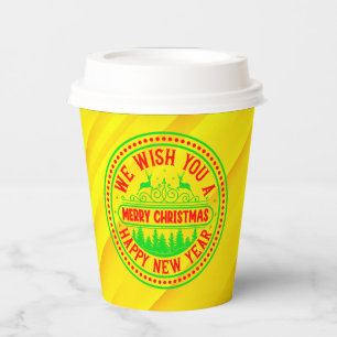 We Wish You Merry Christmas Happy New Year-13395 Paper Cups