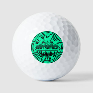 We Wish You Merry Christmas Happy New Year-66244B Golf Balls